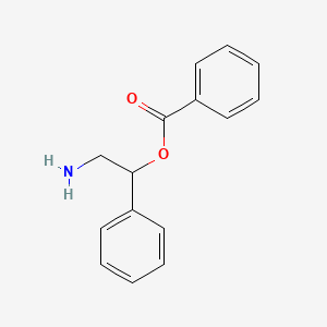 molecular formula C15H15NO2 B1605256 2-Amino-1-phenylethyl=benzoate CAS No. 67031-54-3