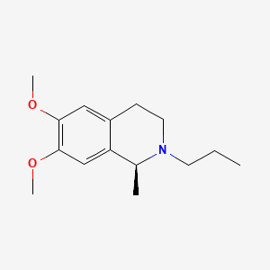 molecular formula C15H23NO2 B1605257 (S)-1,2,3,4-Tetrahydro-6,7-dimethoxy-1-methyl-2-propylisoquinoline CAS No. 77280-40-1