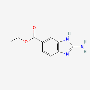 molecular formula C10H11N3O2 B1605271 5-Benzimidazolecarboxylic acid, 2-amino-, ethyl ester CAS No. 24370-20-5