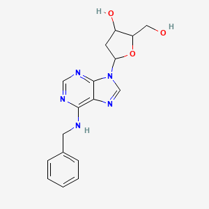 molecular formula C17H19N5O3 B1605274 5-[6-(Benzylamino)purin-9-yl]-2-(hydroxymethyl)oxolan-3-ol CAS No. 37113-47-6