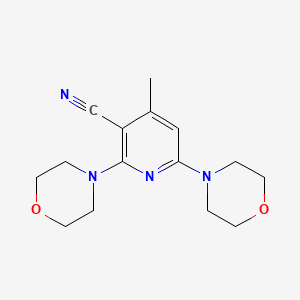 molecular formula C15H20N4O2 B1605277 4-Methyl-2,6-dimorpholin-4-ylpyridine-3-carbonitrile CAS No. 51560-95-3