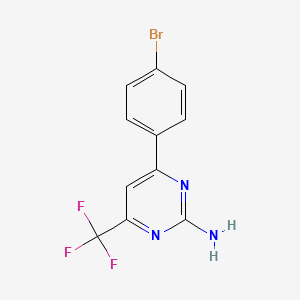 molecular formula C11H7BrF3N3 B1605303 4-(4-Bromophenyl)-6-(trifluoromethyl)-2-pyrimidinylamine CAS No. 327098-68-0