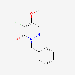 molecular formula C12H11ClN2O2 B1605304 2-苄基-4-氯-5-甲氧基哒嗪-3(2h)-酮 CAS No. 40890-47-9