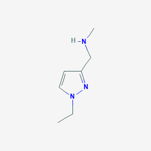 molecular formula C7H13N3 B1605307 1-(1-ethyl-1H-pyrazol-3-yl)-N-methylmethanamine CAS No. 1002651-65-1