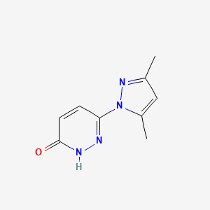 molecular formula C9H10N4O B1605308 6-(3,5-dimethyl-1H-pyrazol-1-yl)pyridazin-3-ol CAS No. 73259-08-2