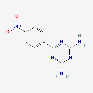 molecular formula C9H8N6O2 B1605314 6-(4-Nitrophenyl)-1,3,5-triazine-2,4-diamine CAS No. 29366-73-2
