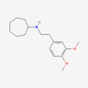 molecular formula C17H27NO2 B1605331 N-[2-(3,4-dimethoxyphenyl)ethyl]cycloheptanamine CAS No. 353772-45-9
