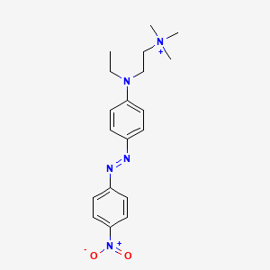 molecular formula C19H26N5O2+ B1605345 2-[N-ethyl-4-[(4-nitrophenyl)diazenyl]anilino]ethyl-trimethylazanium CAS No. 12217-46-8