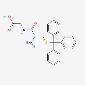 molecular formula C24H24N2O3S B1605357 Glycine, (S-triphenylmethyl)-L-cysteinyl- CAS No. 26988-61-4