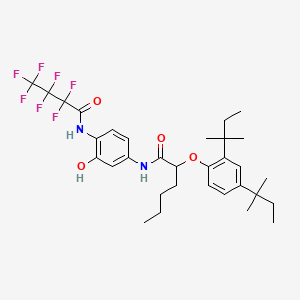 Hexanamide, 2-[2,4-bis(1,1-dimethylpropyl)phenoxy]-n-[4-[(2,2,3,3,4,4,4-heptafluoro-1-oxobutyl)amino]-3-hydroxyphenyl]-
