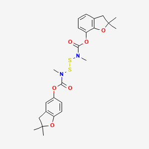 molecular formula C24H28N2O6S2 B1605378 Bis(2,3-dihydro-2,2-dimethyl-7-benzofuranyl) dithiobis(methylcarbamate) CAS No. 39995-74-9