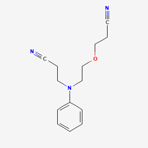 molecular formula C14H17N3O B1605384 Propanenitrile, 3-[[2-(2-cyanoethoxy)ethyl]phenylamino]- CAS No. 27419-90-5