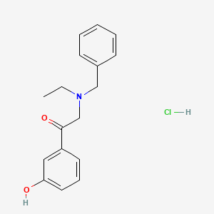 molecular formula C17H20ClNO2 B1605389 1-(3-Hydroxyphenyl)-1-oxo-2-(N-benzyl-N-ethyl)aminoethane hydrochloride CAS No. 55845-90-4
