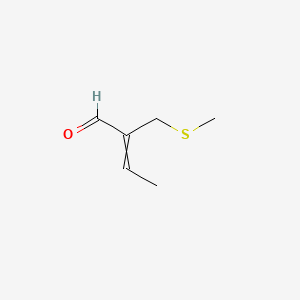 molecular formula C6H10OS B1605391 2-[(Methylsulfanyl)methyl]but-2-enal CAS No. 40878-72-6