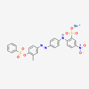 Sodium 2-((4-((3-methyl-4-((phenylsulphonyl)oxy)phenyl)azo)phenyl)amino)-5-nitrobenzenesulphonate