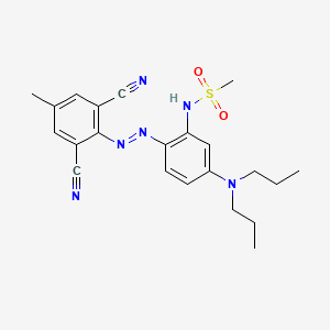 molecular formula C22H26N6O2S B1605448 Methanesulfonamide, N-[2-[(2,6-dicyano-4-methylphenyl)azo]-5-(dipropylamino)phenyl]- CAS No. 72968-82-2