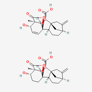 molecular formula C38H46O10 B1605449 Gibberellin A4 mixture with Gibberellin A7 CAS No. 8030-53-3
