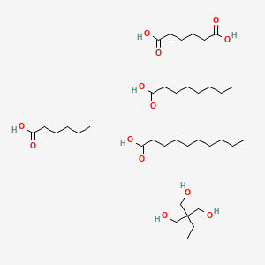 molecular formula C36H72O13 B1605505 decanoic acid;2-ethyl-2-(hydroxymethyl)propane-1,3-diol;hexanedioic acid;hexanoic acid;octanoic acid CAS No. 68130-55-2