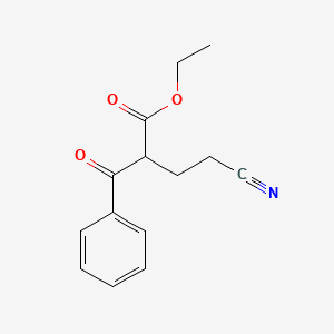 Ethyl 2-benzoyl-4-cyanobutanoate