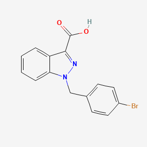 molecular formula C15H11BrN2O2 B1605590 1H-Indazole-3-carboxylic acid, 1-(p-bromobenzyl)- CAS No. 50264-62-5