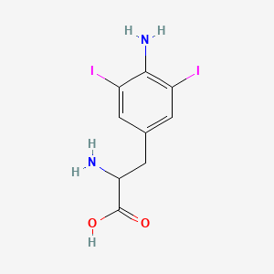molecular formula C9H10I2N2O2 B1605636 4-Amino-3,5-diiodophenylalanine CAS No. 59515-83-2