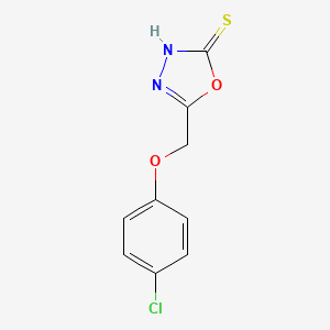 molecular formula C9H7ClN2O2S B1605646 5-[(4-Chlorophenoxy)methyl]-1,3,4-oxadiazole-2-thiol CAS No. 62382-85-8