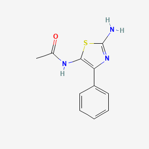 molecular formula C11H11N3OS B1605648 N-(2-amino-4-phenyl-1,3-thiazol-5-yl)acetamide CAS No. 54167-89-4