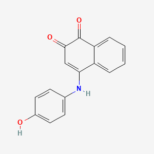 molecular formula C16H11NO3 B1605652 4-(4-Hydroxyanilino)-1,2-dihydronaphthalene-1,2-dione CAS No. 75140-07-7