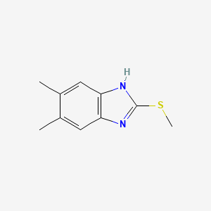 molecular formula C10H12N2S B1605658 5,6-Dimethyl-2-methylsulfanyl-1H-benzoimidazole CAS No. 35190-53-5