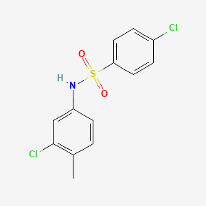 molecular formula C13H11Cl2NO2S B1605659 4-chloro-N-(3-chloro-4-methylphenyl)benzenesulfonamide CAS No. 7454-71-9