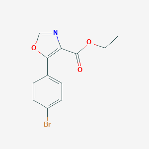 molecular formula C12H10BrNO3 B160566 Ethyl 5-(4-bromophenyl)oxazole-4-carboxylate CAS No. 127919-32-8
