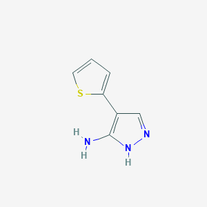molecular formula C7H7N3S B1605663 4-Thiophen-2-yl-2h-pyrazol-3-ylamine CAS No. 91447-40-4
