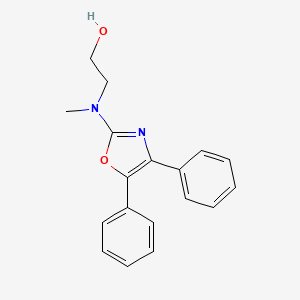molecular formula C18H18N2O2 B1605667 Oxazole, 4,5-diphenyl-2-(N-(2-hydroxyethyl)-N-methylamino)- CAS No. 20503-78-0