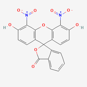 molecular formula C20H10N2O9 B1605674 3',6'-Dihydroxy-4',5'-dinitrospiro[isobenzofuran-1(3H),9'-[9H]xanthene]-3-one CAS No. 24545-86-6
