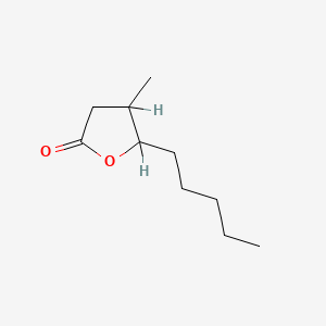 molecular formula C10H18O2 B1605685 2(3H)-Furanone, dihydro-4-methyl-5-pentyl- CAS No. 33673-62-0