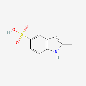 molecular formula C9H9NO3S B1605699 1H-Indole-5-sulfonic acid, 2-methyl- CAS No. 67786-12-3