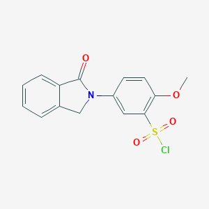 molecular formula C15H12ClNO4S B160570 2-methoxy-5-(3-oxo-1H-isoindol-2-yl)benzenesulfonyl Chloride CAS No. 126565-42-2