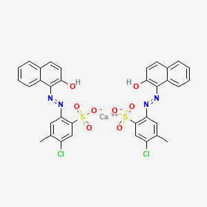 molecular formula C34H24CaCl2N4O8S2 B1605702 calcium;5-chloro-2-[(2-hydroxynaphthalen-1-yl)diazenyl]-4-methylbenzenesulfonate CAS No. 67990-35-6