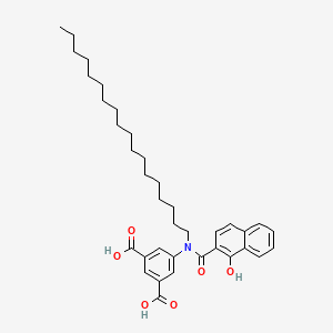 molecular formula C37H49NO6 B1605719 5-[[(1-Hydroxy-2-naphthyl)carbonyl]octadecylamino]phthalic acid CAS No. 26639-29-2