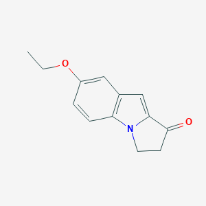molecular formula C13H13NO2 B160572 7-Ethoxy-2,3-dihydro-1H-pyrrolo[1,2-a]indol-1-one CAS No. 137075-37-7