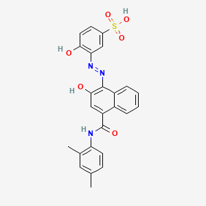 molecular formula C25H21N3O6S B1605723 3-[[4-[[(2,4-Dimethylphenyl)amino]carbonyl]-2-hydroxy-1-naphthyl]azo]-4-hydroxybenzenesulphonic acid CAS No. 36505-52-9