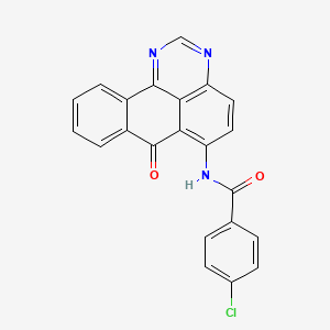 molecular formula C22H12ClN3O2 B1605748 4-Chloro-n-(7-oxo-7h-benzo[e]perimidin-6-yl)benzamide CAS No. 4216-00-6