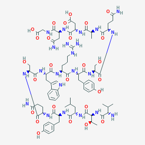 molecular formula C79H114N22O26 B160575 Tendamistat (12-26) CAS No. 135307-06-1