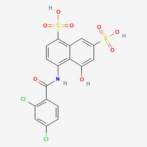 molecular formula C17H11Cl2NO8S2 B1605756 4-((2,4-Dichlorobenzoyl)amino)-5-hydroxynaphthalene-1,7-disulphonic acid CAS No. 6528-49-0