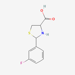 2-(3-Fluorophenyl)-1,3-thiazolidine-4-carboxylic acid