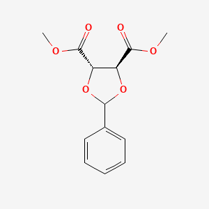 molecular formula C13H14O6 B1605775 (+)-Dimethyl 2,3-O-benzylidene-D-tartrate CAS No. 91326-83-9