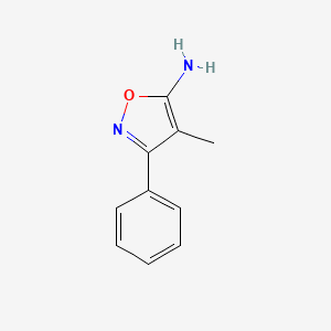 molecular formula C10H10N2O B1605780 4-Methyl-3-phenyl-5-isoxazolamine CAS No. 4320-84-7