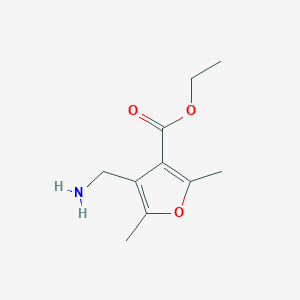 molecular formula C10H15NO3 B1605788 Ethyl 4-(aminomethyl)-2,5-dimethylfuran-3-carboxylate CAS No. 883544-97-6