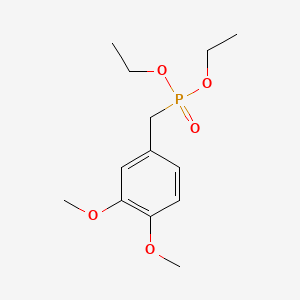 B1605799 Phosphonic acid, ((3,4-dimethoxyphenyl)methyl)-, diethyl ester CAS No. 78055-65-9