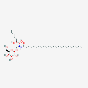 molecular formula C39H77NO9 B160580 1-O-(alpha-D-galactopyranosyl)-N-tetracosanyl-2-aminononane-1,3,4-triol CAS No. 383187-82-4